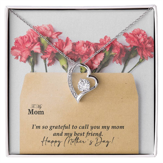 Grateful to Call You My Mom & Best | Christian Forever Love Necklace | Mother's Day Gift for Friend | Faith Gift