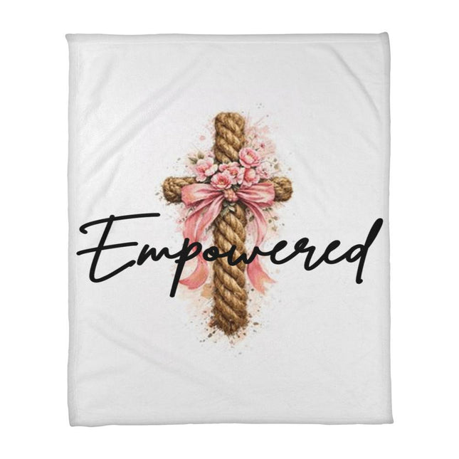 Empowered | Inspiring Christian Portrait Blanket | Gift for Her