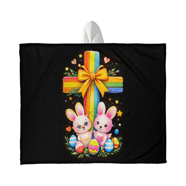 Rainbow Cross Bunnies | Christian Sherpa | Gift for Kids