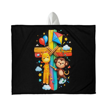 Favored Cross Hooded Sherpa Blanket – Christian Gift for Teens & Adults