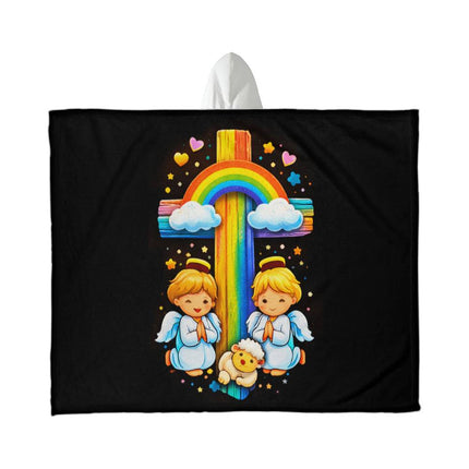 Favored Cross Hooded Sherpa Blanket – Christian Gift for Teens & Adults