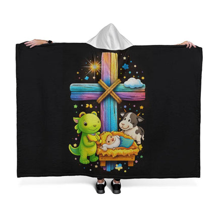 Favored Cross Hooded Sherpa Blanket – Christian Gift for Teens & Adults