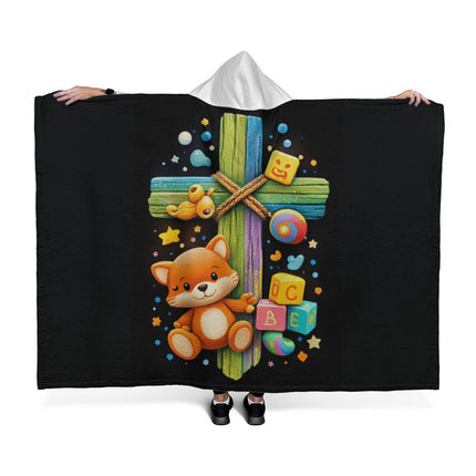 Favored Cross Hooded Sherpa Blanket – Christian Gift for Teens & Adults