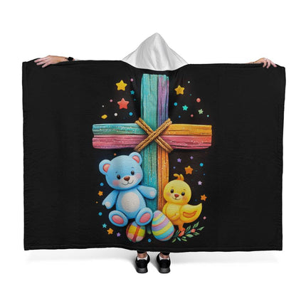 Favored Cross Hooded Sherpa Blanket – Christian Gift for Teens & Adults