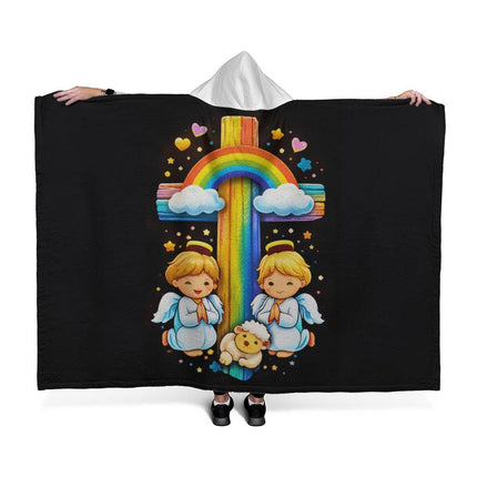 Favored Cross Hooded Sherpa Blanket – Christian Gift for Teens & Adults
