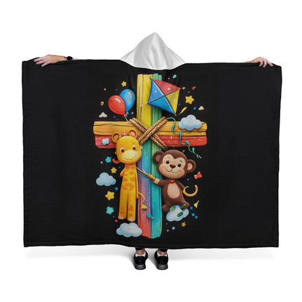 Favored Cross Hooded Sherpa Blanket – Christian Gift for Teens & Adults