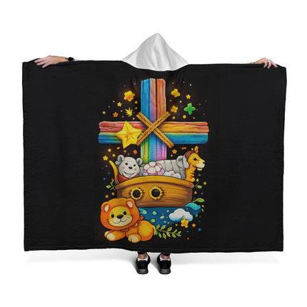 Favored Cross Hooded Sherpa Blanket – Christian Gift for Teens & Adults