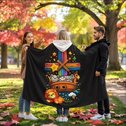 Favored Cross Hooded Sherpa Blanket – Christian Gift for Teens & Adults