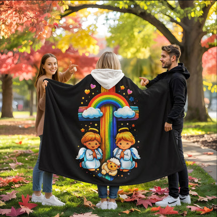 Favored Cross Hooded Sherpa Blanket – Christian Gift for Teens & Adults