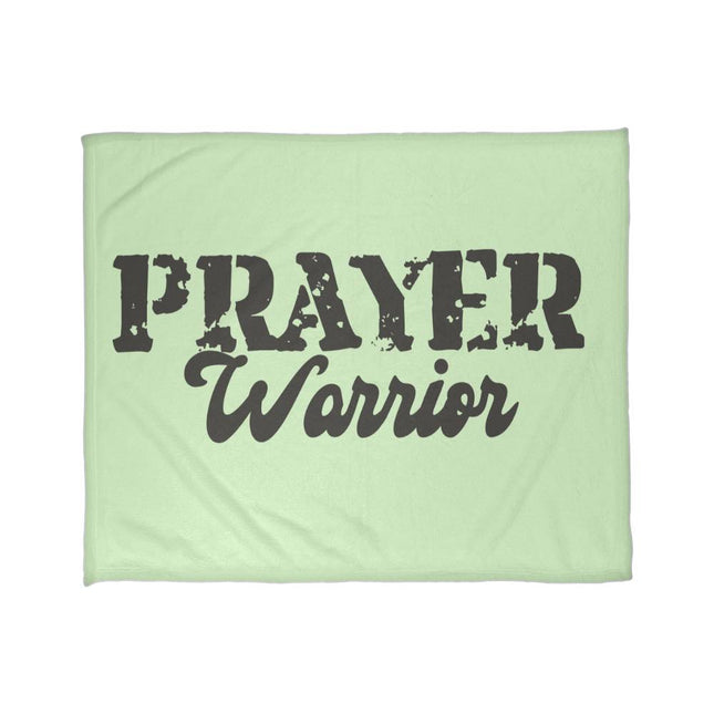 Prayer Warrior Fleece Blanket | Cozy Christian Encouragement Throw