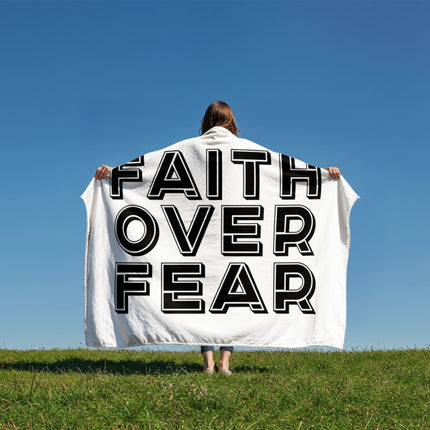 FAITH OVER FEAR Cozy Throw