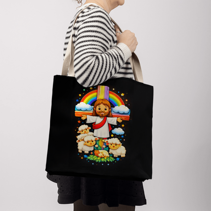 Jesus With the Sheep - Classic Tote Bag – Christian Gift for Kids