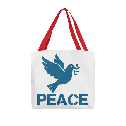 Peace Dove Classic Tote Bag | White & Blue | Christian Everyday Tote