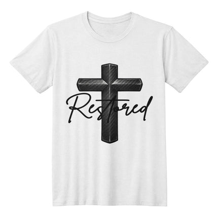 Christian T-Shirt for Men | Restored Cross Faith Tee (Unisex)