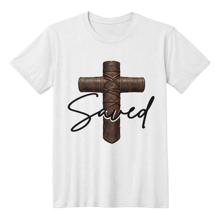 Christian T-Shirt for Men | Saved Cross Faith Tee (Unisex)