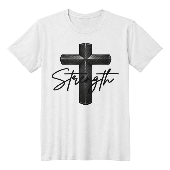 Christian Cross T-Shirt for Men | Strength Faith Tee (Unisex)