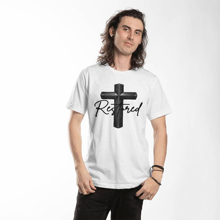 Christian T-Shirt for Men | Restored Cross Faith Tee (Unisex)