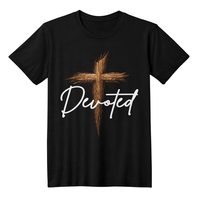 Devoted Cross T-Shirt – Christian Gift for Men