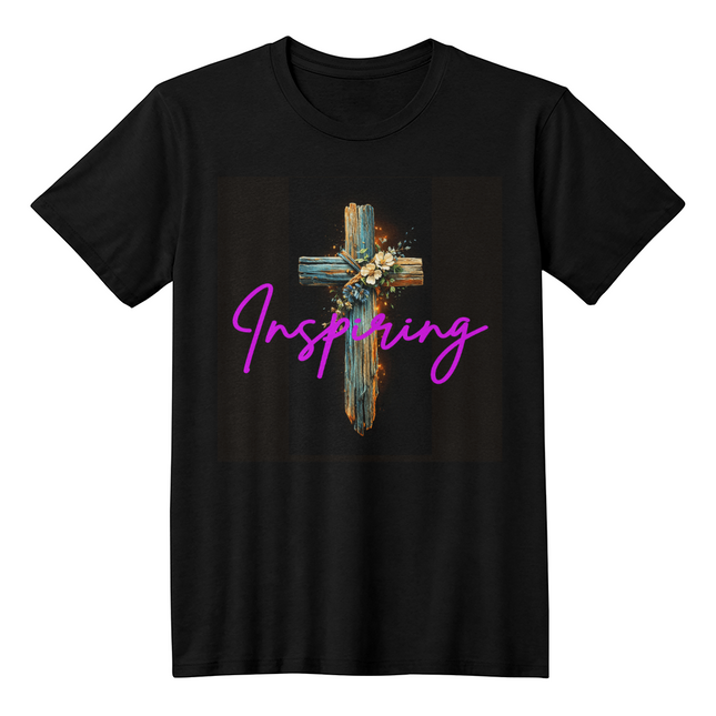 Inspiring Heart Cross Unisex Jersey Tee – Christian Gift for Women
