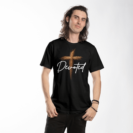 Devoted Cross T-Shirt – Christian Gift for Men