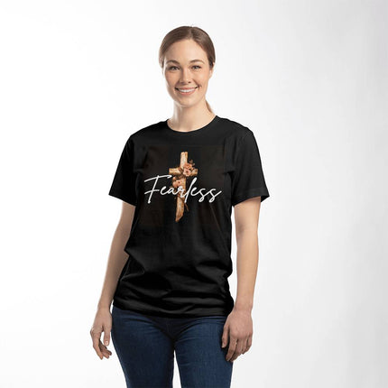 Inspiring Heart Cross Unisex Jersey Tee – Christian Gift for Women
