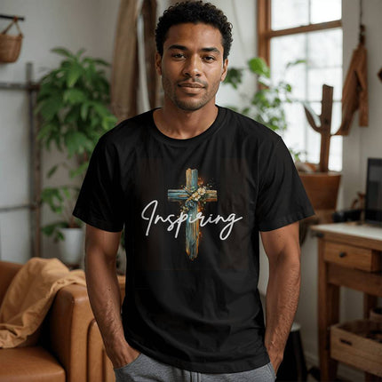 Inspiring Heart Cross Unisex Jersey Tee – Christian Gift for Women