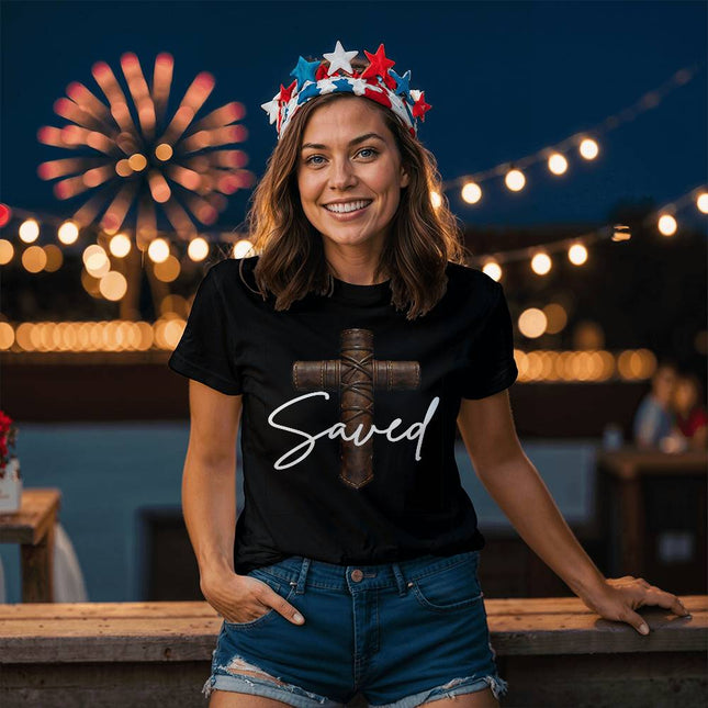Saved Cross T-Shirt – Christian Gift for Men
