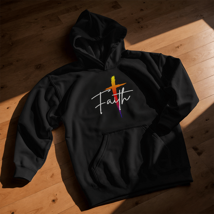 Faith Cross Youth Hoodie | Christian Pullover Hoodie Unisex