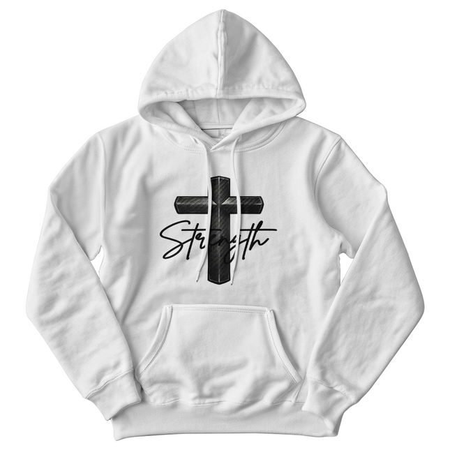 Christian Cross Hoodie | Strength Faith Hoodie (Unisex)