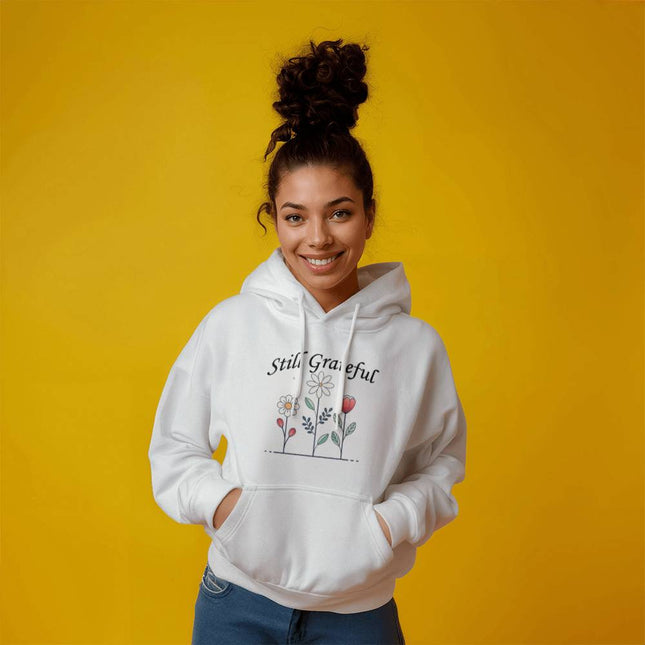 Still Grateful Floral Hoodie | White | Christian Hoodie