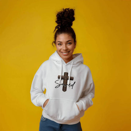 Christian Hoodie for Men | Saved Cross Faith Hoodie (Unisex)