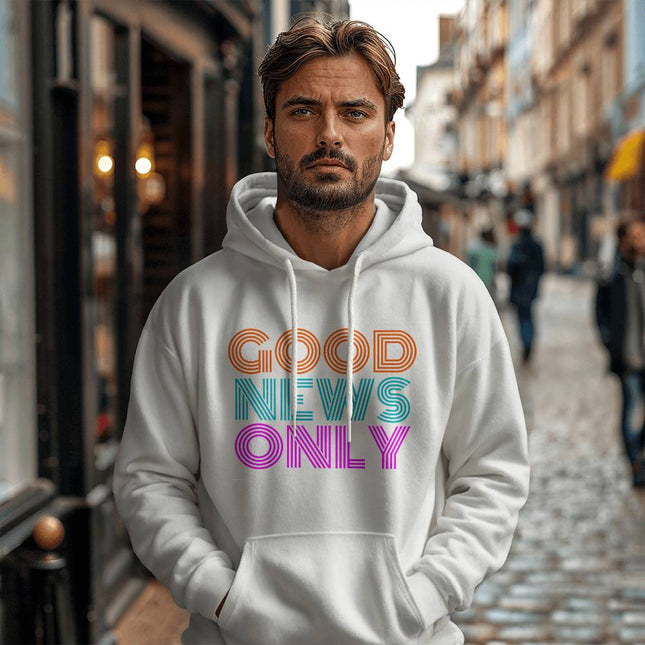 Good News Only Hoodie | White | Christian Hoodie