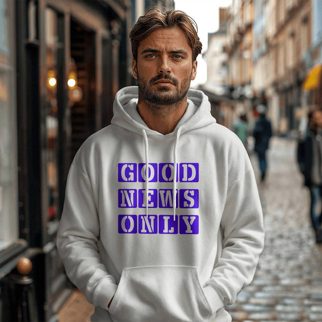 Good News Only Hoodie | White | Christian Hoodie