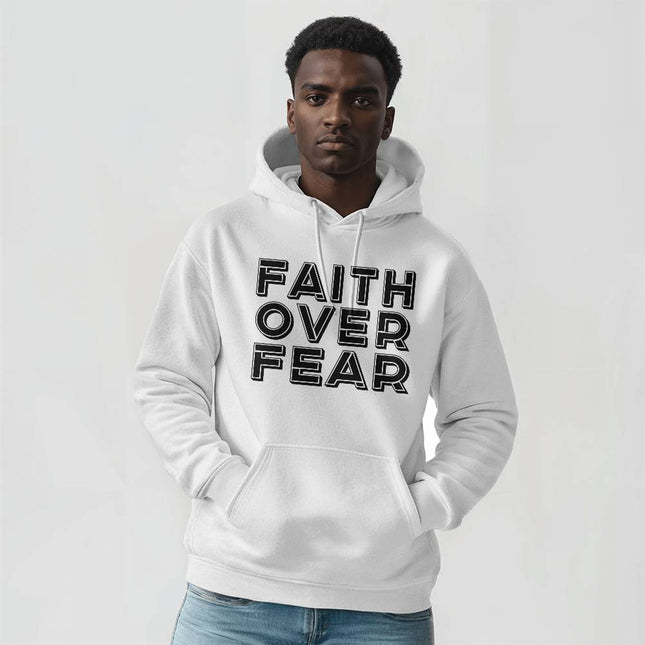 Faith Over Fear Hoodie | White | Christian Hoodie