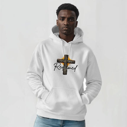 Christian Hoodie for Men | Redeemed Cross Faith Hoodie (Unisex)