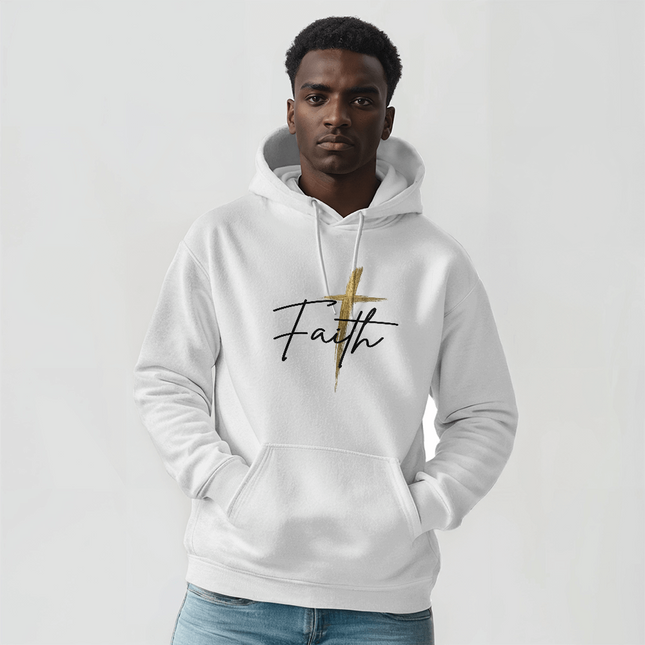 Faith Cross Christian Hoodie | Unisex Pullover Sweatshirt