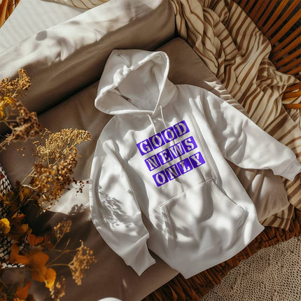 Good News Only Hoodie | White | Christian Hoodie