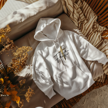 Faith Cross Christian Hoodie | Unisex Pullover Sweatshirt