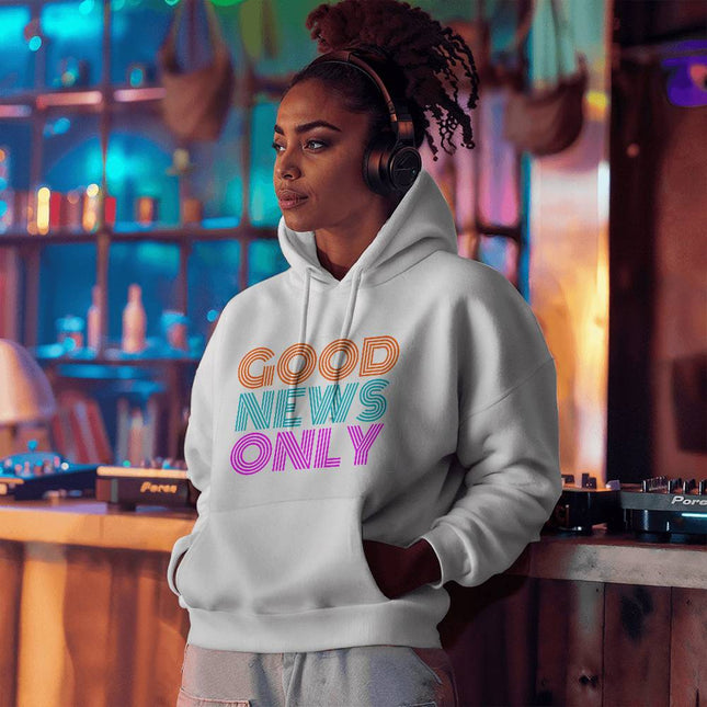 Good News Only Hoodie | White | Christian Hoodie