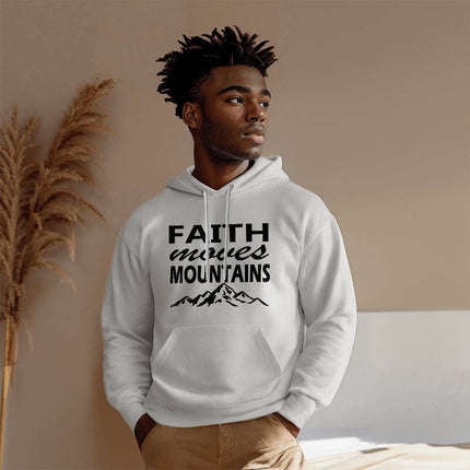 Faith Moves Mountains Hoodie | White | Christian Hoodie