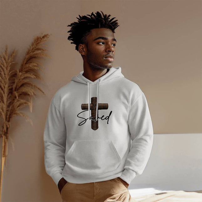 Christian Hoodie for Men | Saved Cross Faith Hoodie (Unisex)