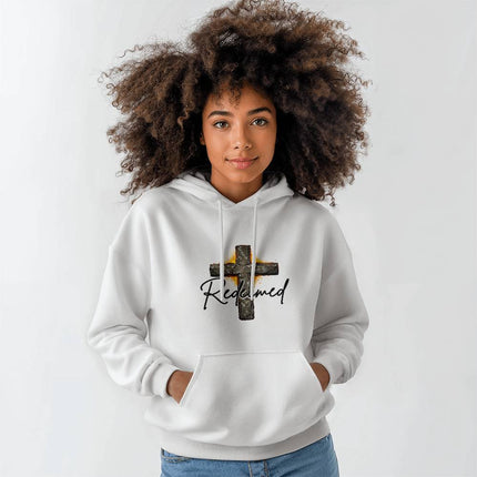 Christian Hoodie for Men | Redeemed Cross Faith Hoodie (Unisex)