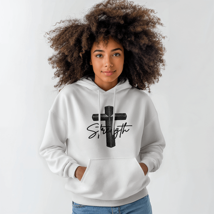 Christian Cross Hoodie | Strength Faith Hoodie (Unisex)