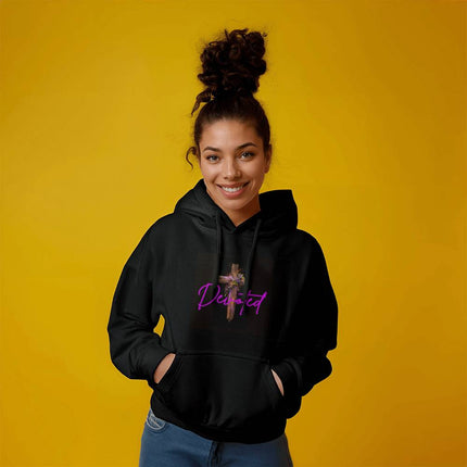 Inspiring Heart Cross Unisex Hooded Sweatshirt – Christian Gift for Women
