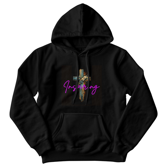 Inspiring Heart Cross Unisex Hooded Sweatshirt – Christian Gift for Women