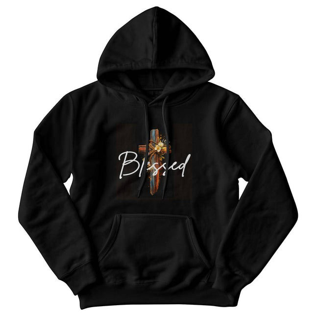 Inspiring Heart Cross Unisex Hooded Sweatshirt – Christian Gift for Women