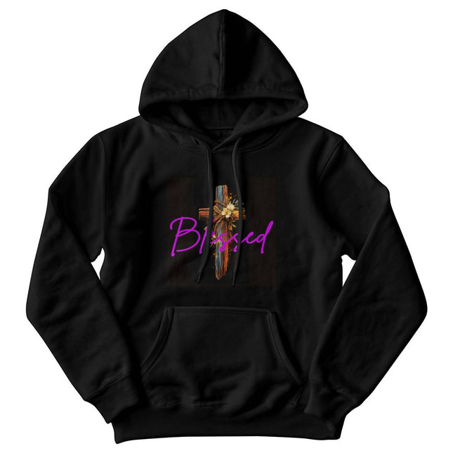 Inspiring Heart Cross Unisex Hooded Sweatshirt – Christian Gift for Women