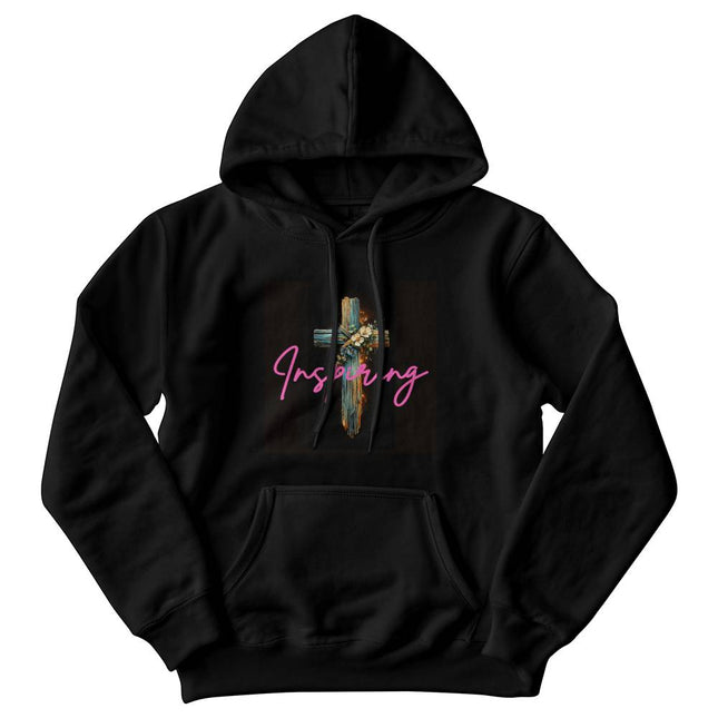 Inspiring Heart Cross Unisex Hooded Sweatshirt – Christian Gift for Women