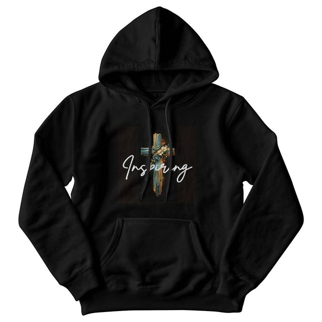 Inspiring Heart Cross Unisex Hooded Sweatshirt – Christian Gift for Women
