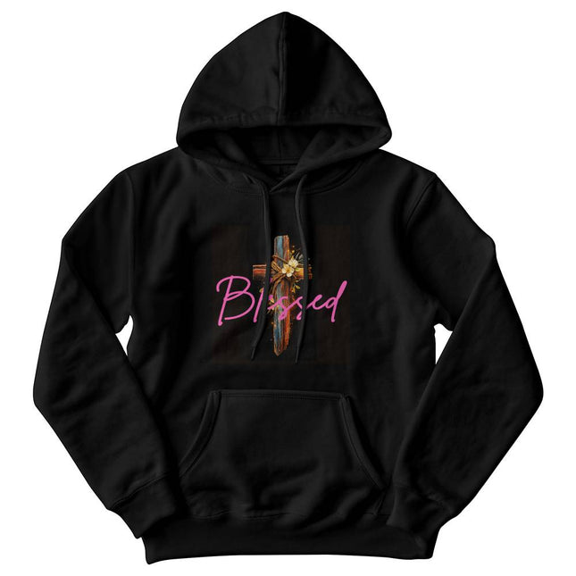 Inspiring Heart Cross Unisex Hooded Sweatshirt – Christian Gift for Women